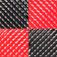Black/Victory RedVented Nitro Tile - Motorcycle Mats