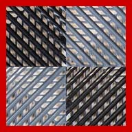 Black/Graphite/Victory RedVented Nitro Tile - Motorcycle Mats