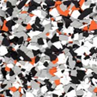 Black/White/Gray/Orange Armorpoxy Flake Polyaspartic Flooring Kit